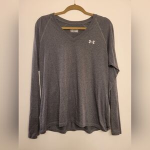 Under Armour Charcoal V-Neck Top